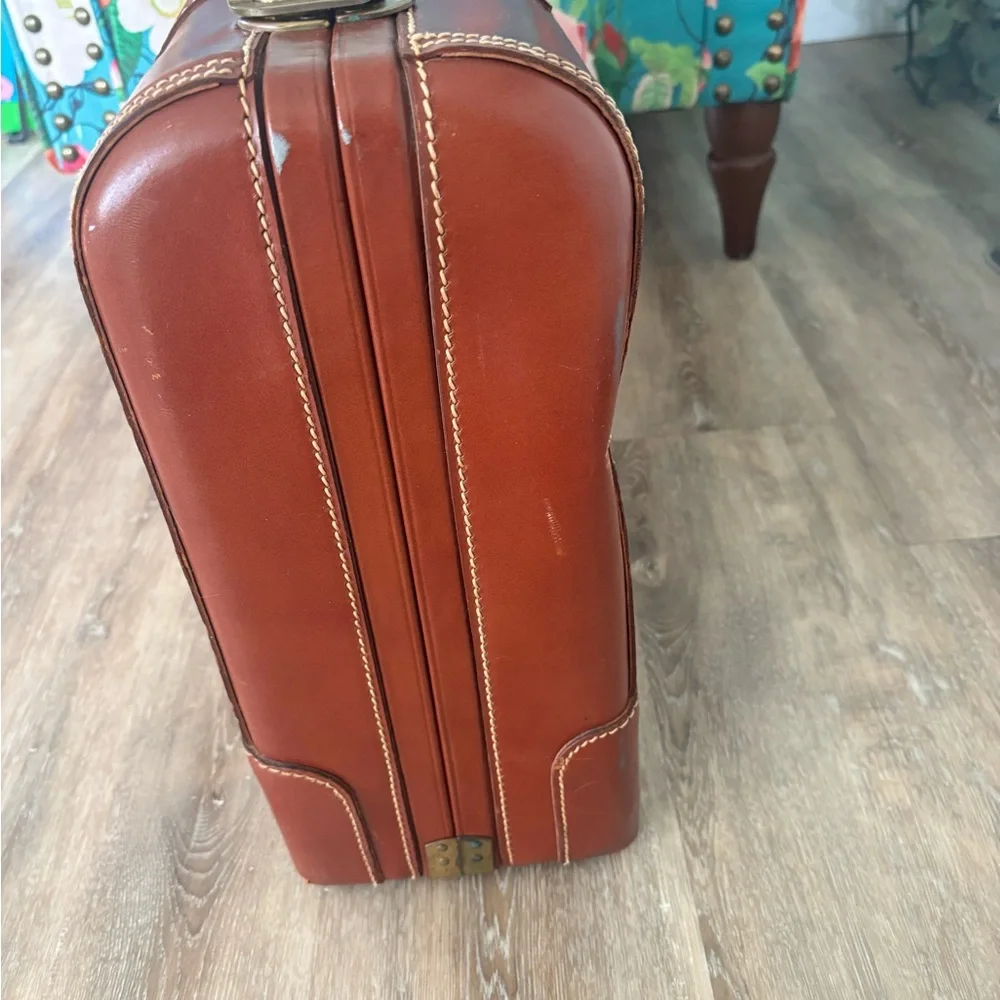 Classic Tan Leather Briefcase